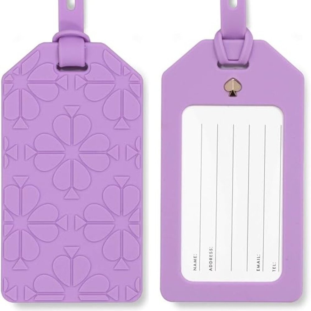 Purple silicone luggage tag